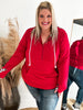 Curvy Festive Plaid Hooded Top
