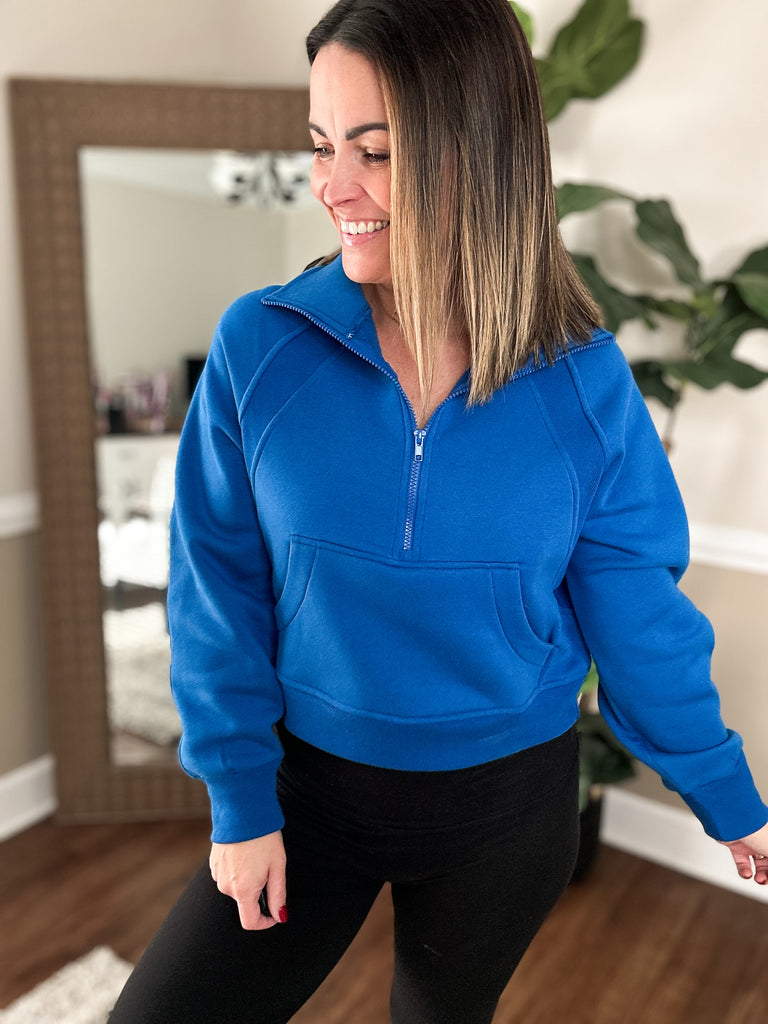 Fleece Half Zip Sweatshirt