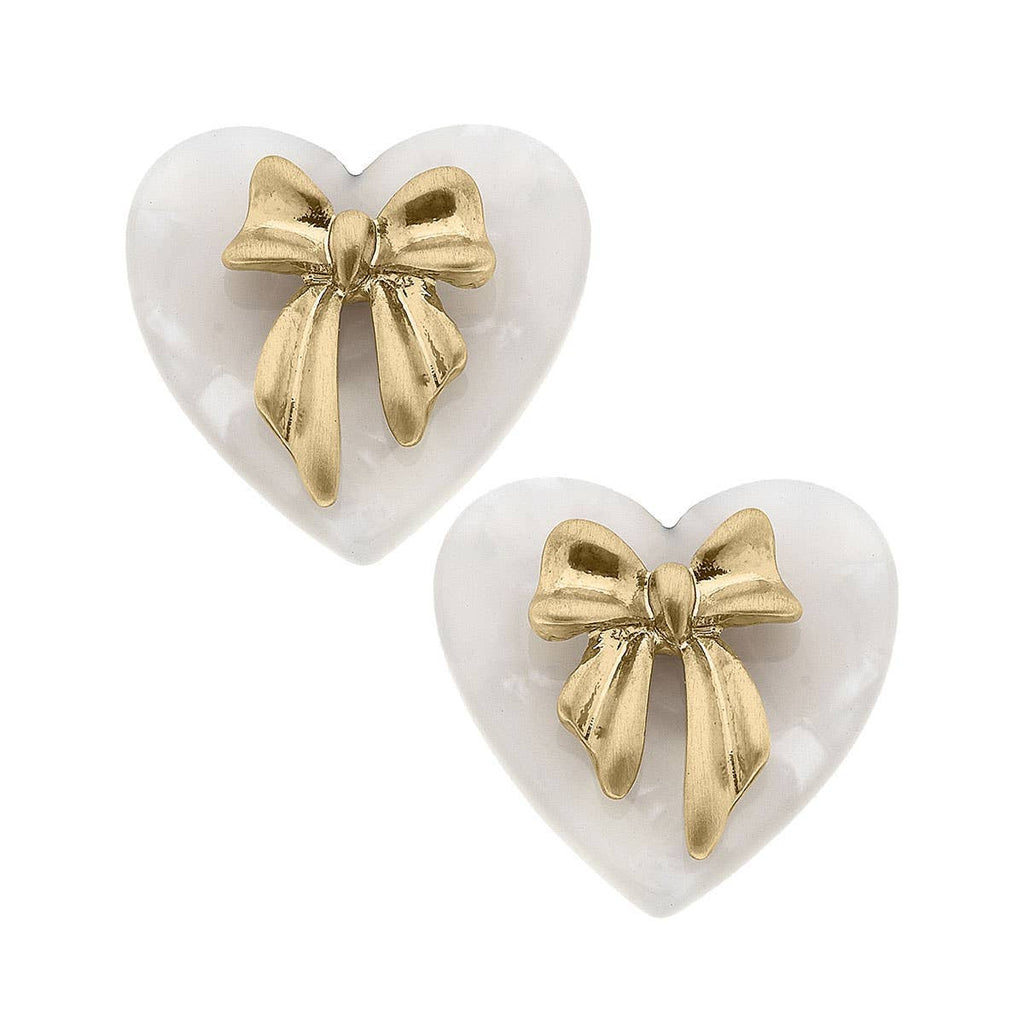 Heart and Bow Earrings