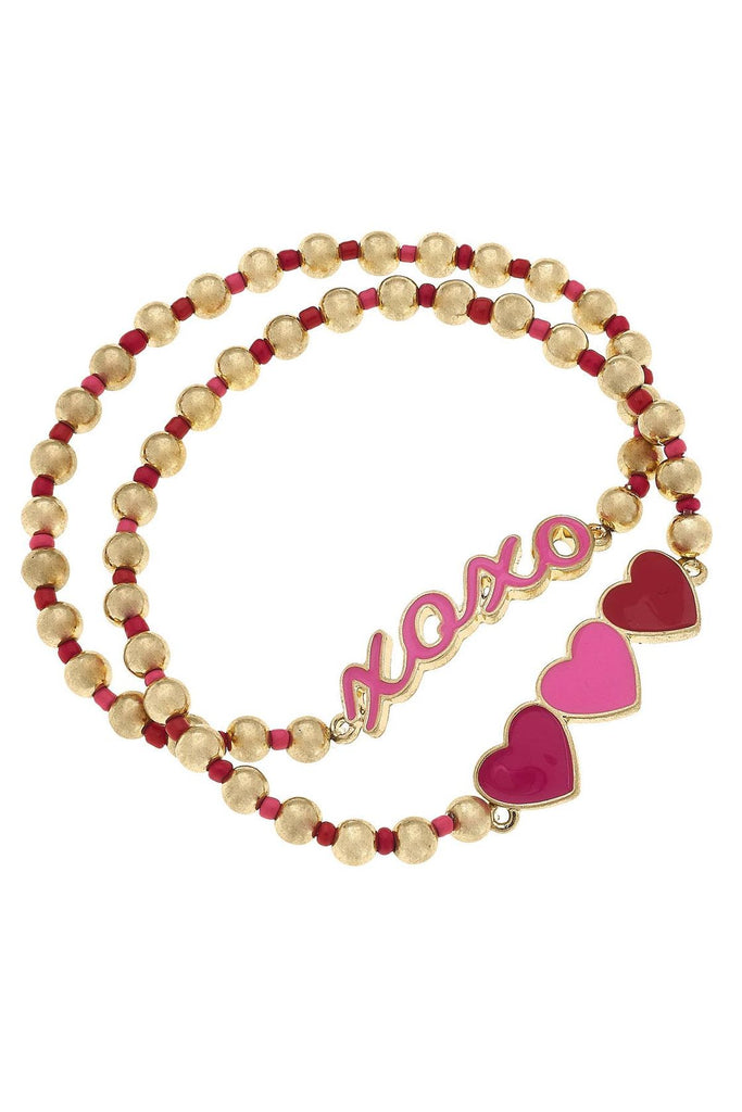 XOXO Heart Bracelet Set