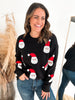 Santa Faces Sequin Sweater