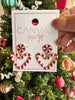 Candy Cane Heart Earrings