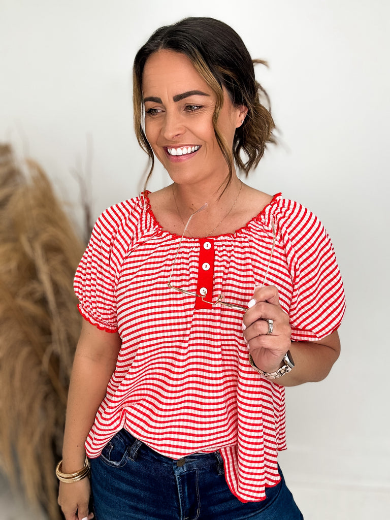 The Ruffled Stripes Top