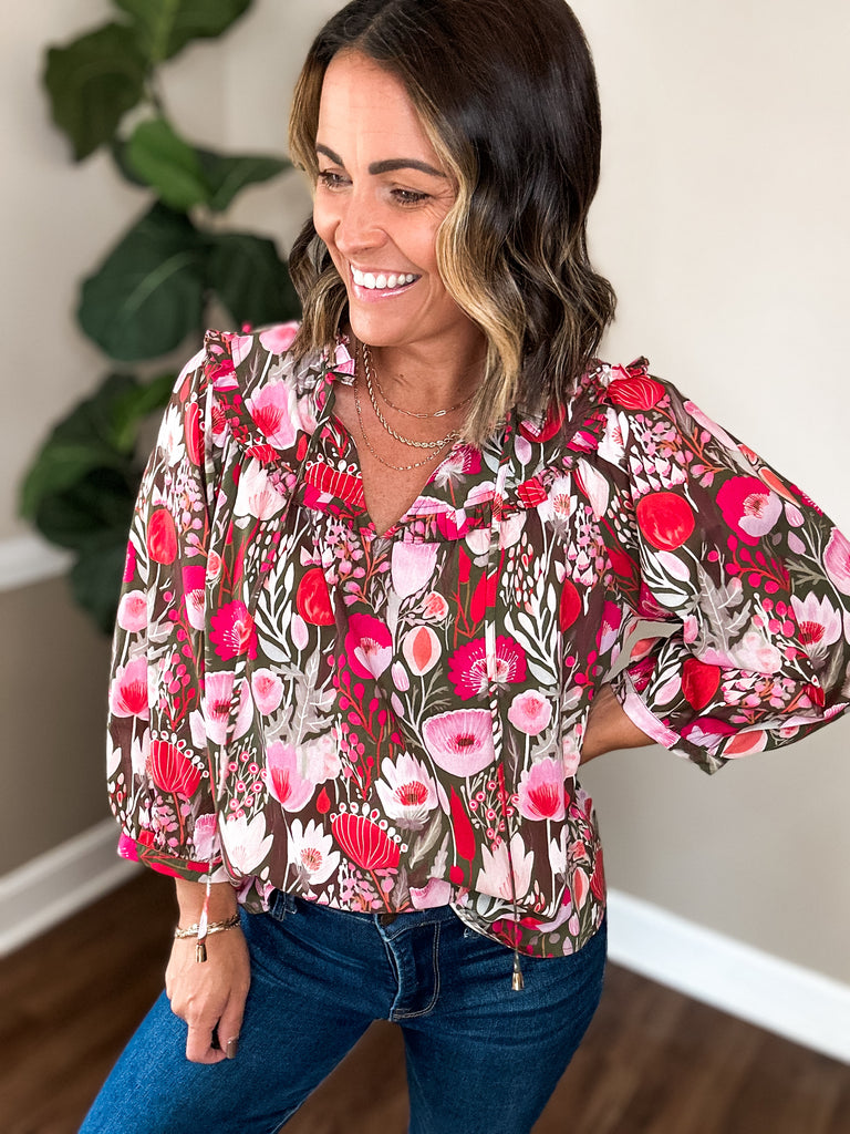 The Floral Frenzy Top