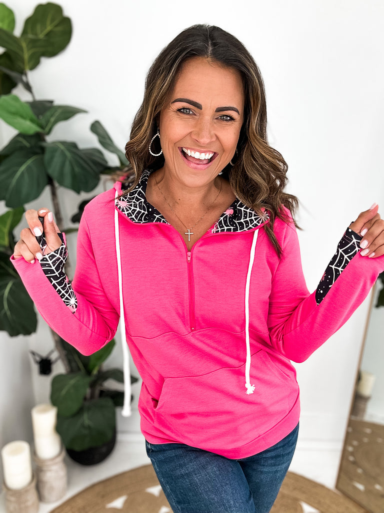 Spooky Pink Hooded Top