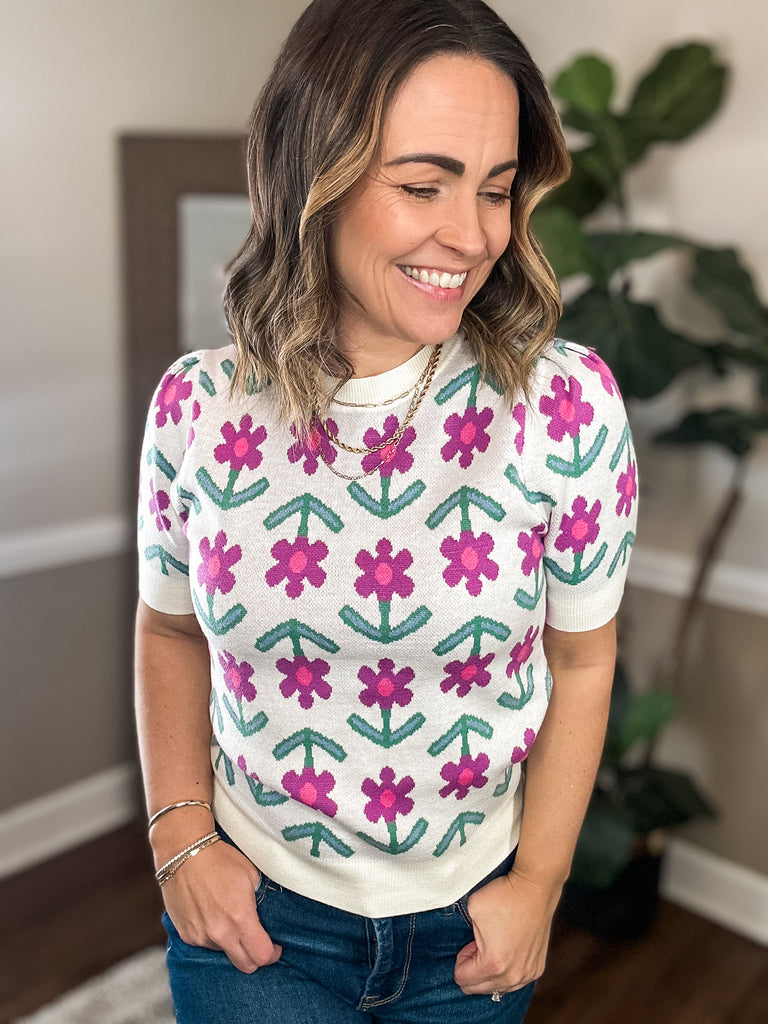 Freeing Floral Sweater