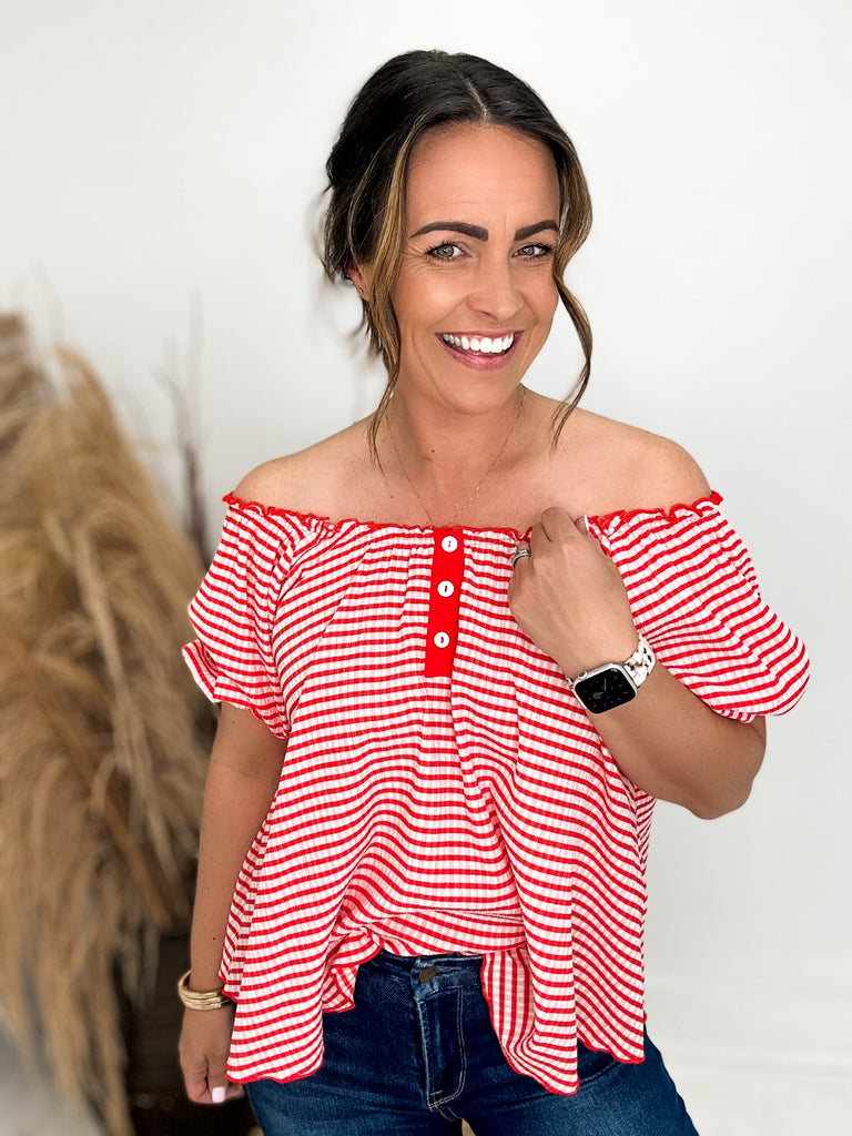 The Ruffled Stripes Top