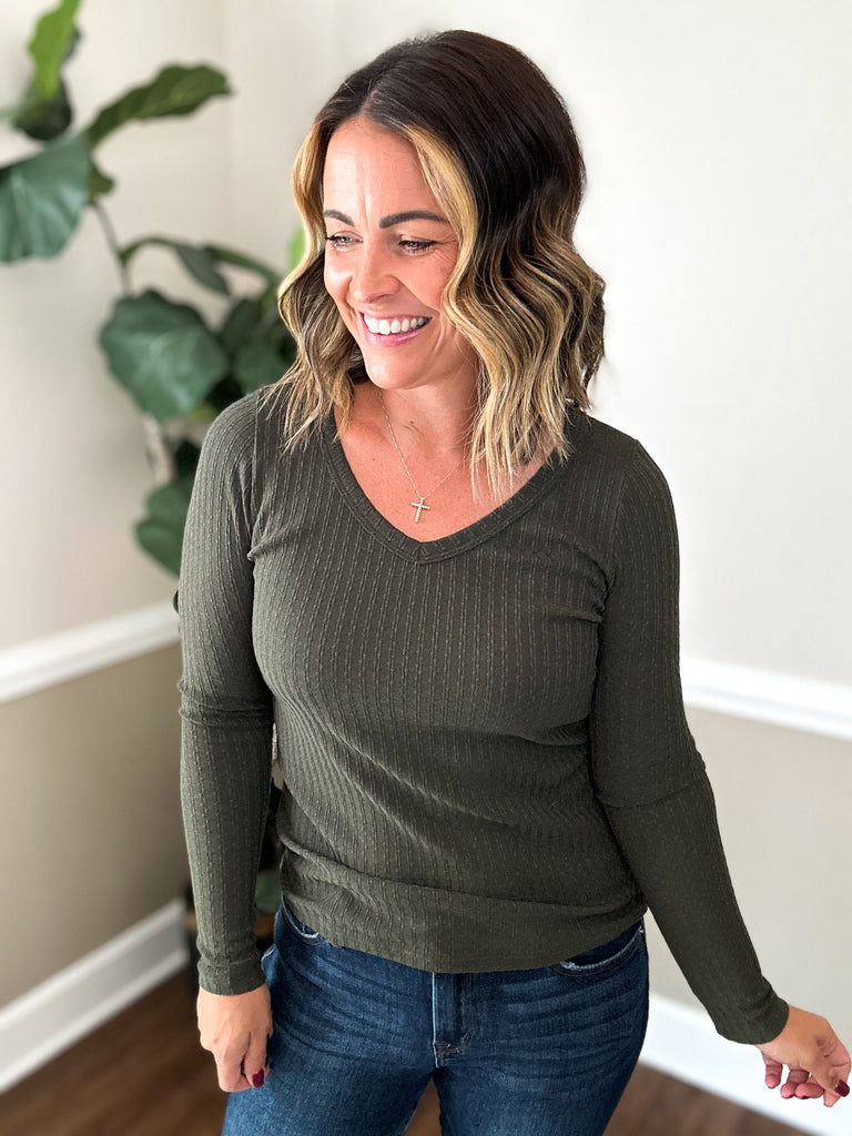 The Olive Staccato Top