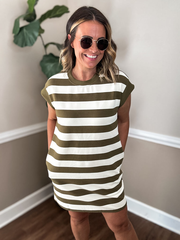 Fall Into Stripes Dress