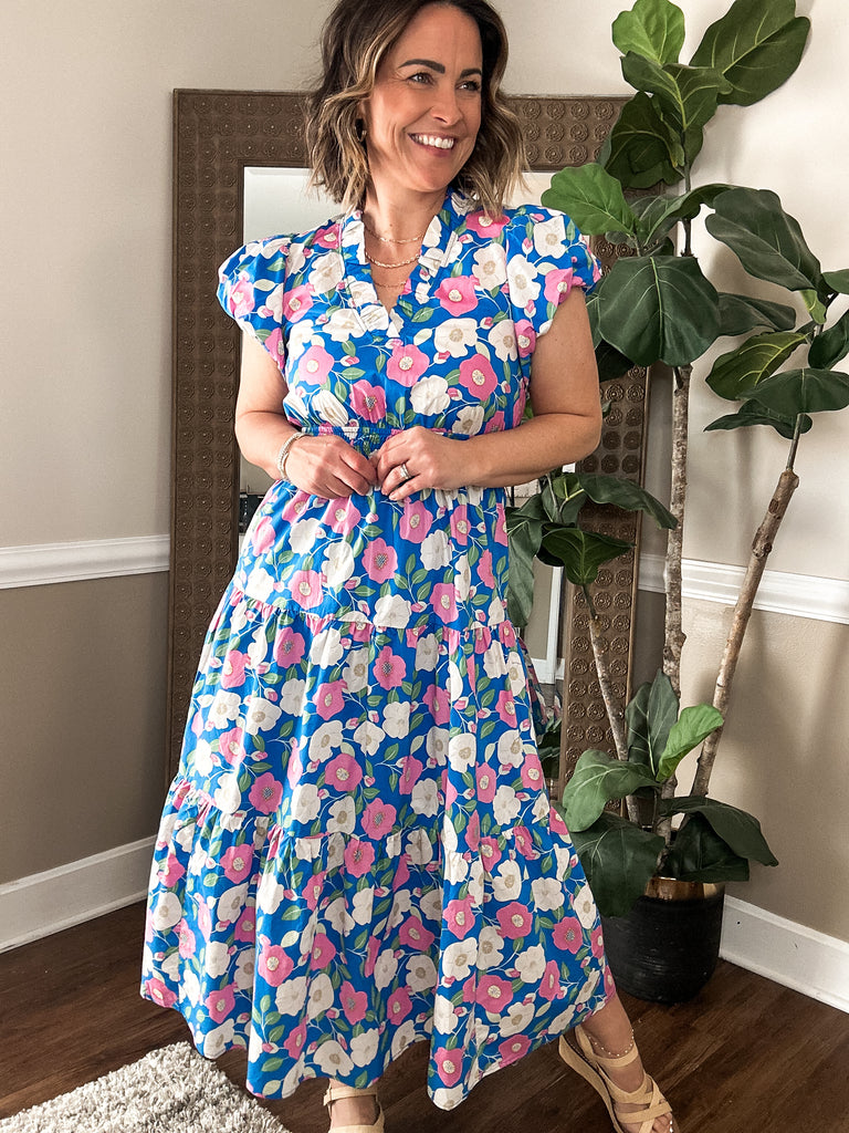 Floral Oasis Midi Dress