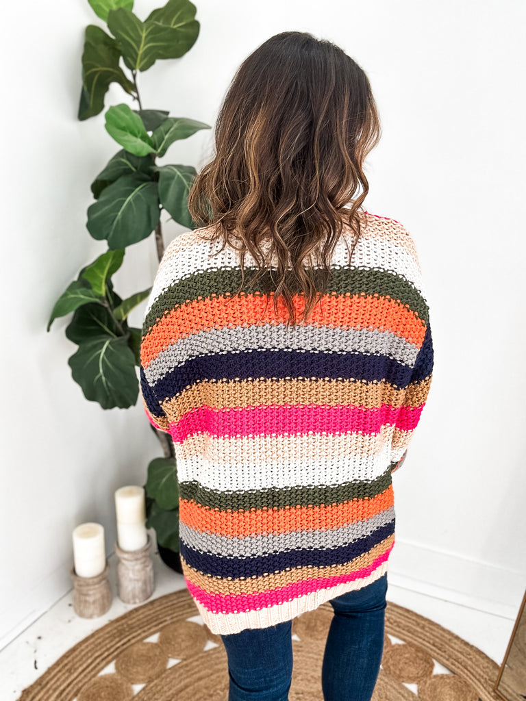 Wrapped In Cozy Color Cardigan