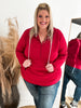 Curvy Festive Plaid Hooded Top