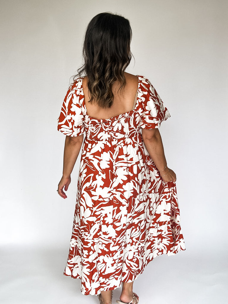 Full of Florals Midi Dress (2 COLORS)