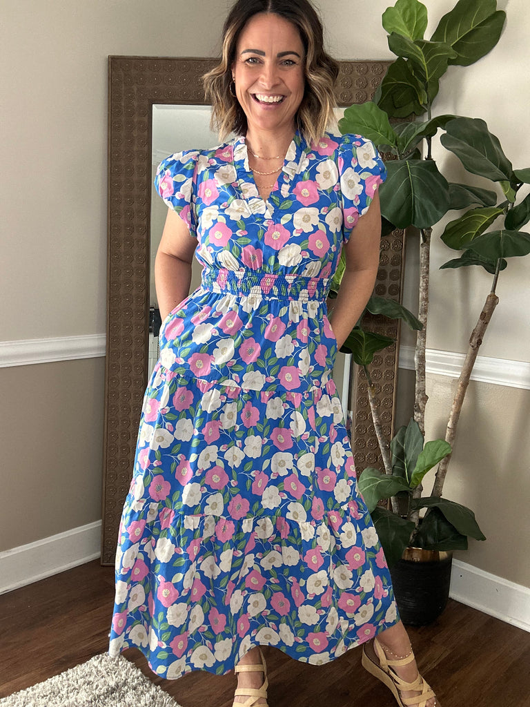 Floral Oasis Midi Dress