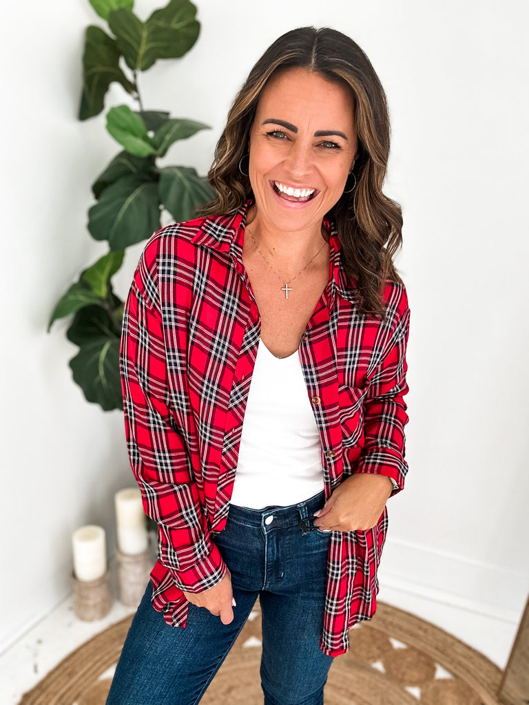 Allison Plaid Top