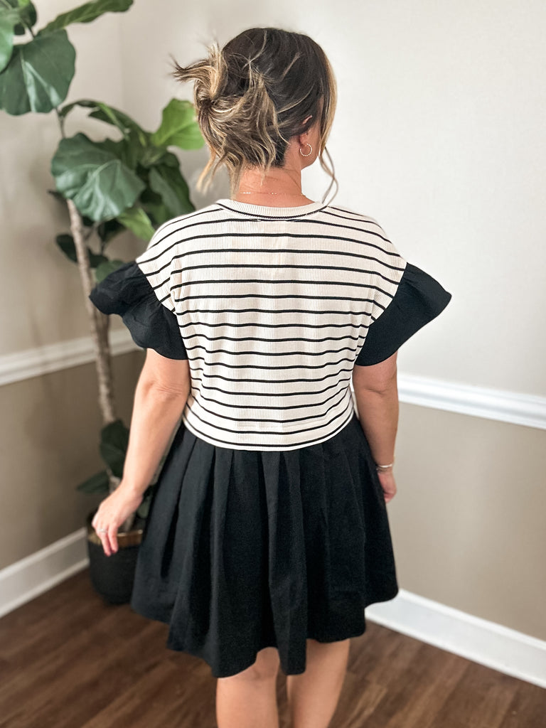 The Striped Flutter Dress