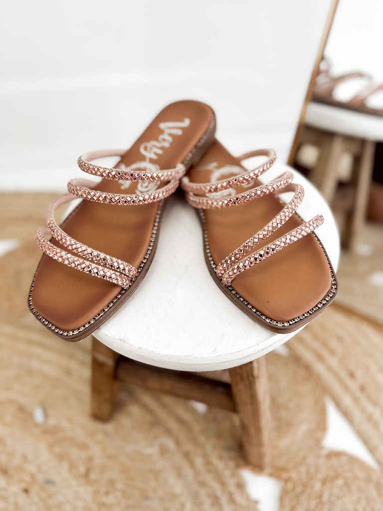 Rosy Glimmer Sandals
