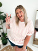 Curvy Blushing Stripes Top