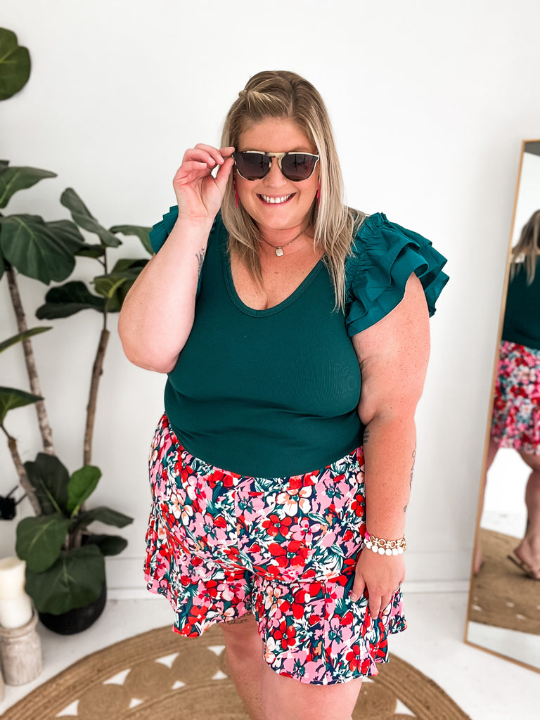 Curvy Dancing In Flowers Skort