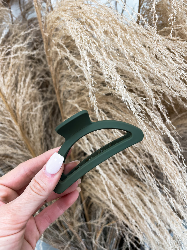Matte Rounded Hair Claw Clip
