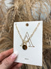 Gold Circle Initial Necklace